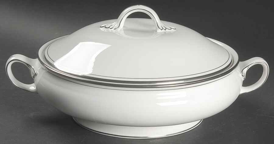 Corona Platinum Round Covered Vegetable by John  Aynsley & Sons-1