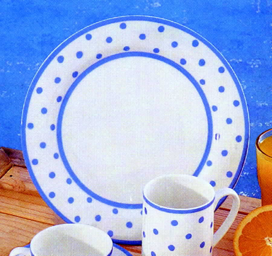 Freckles Blue Dinner Plate by Australian Fine China-1