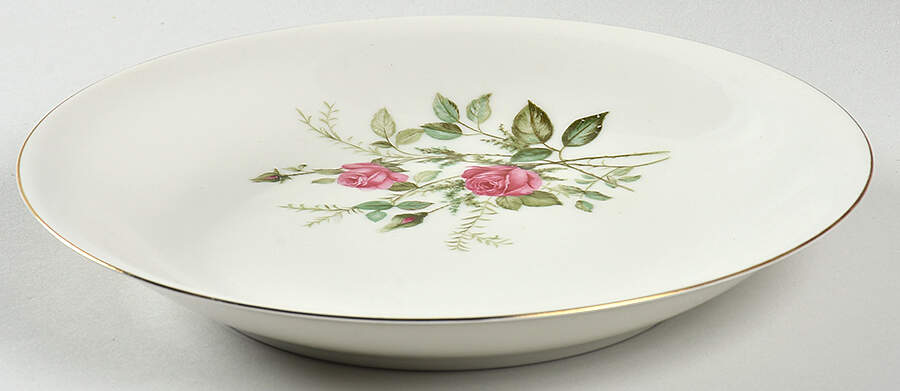 Moosrose (Gold Trim) Coupe Soup Bowl by Alka-1