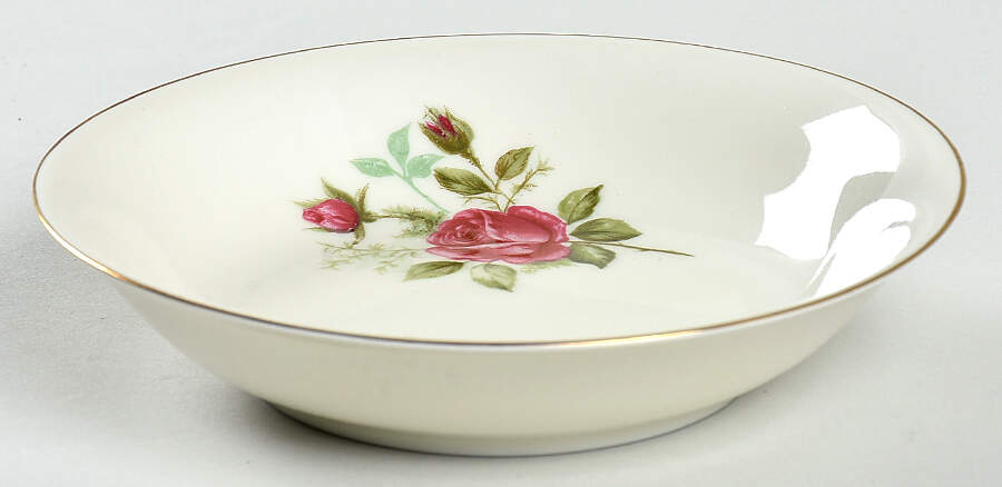 Moosrose (Gold Trim) Fruit/Dessert (Sauce) Bowl by Alka-1