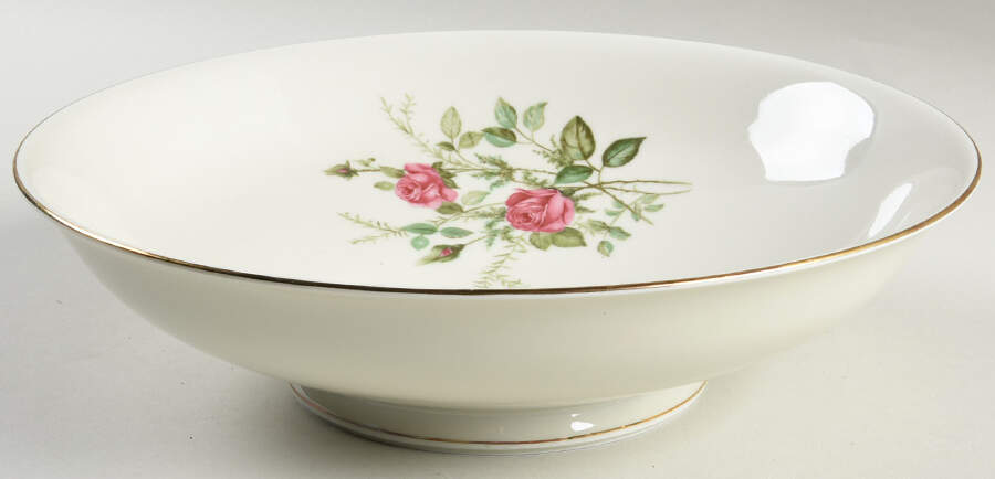 Moosrose (Gold Trim) 10" Round Vegetable Bowl by Alka-1