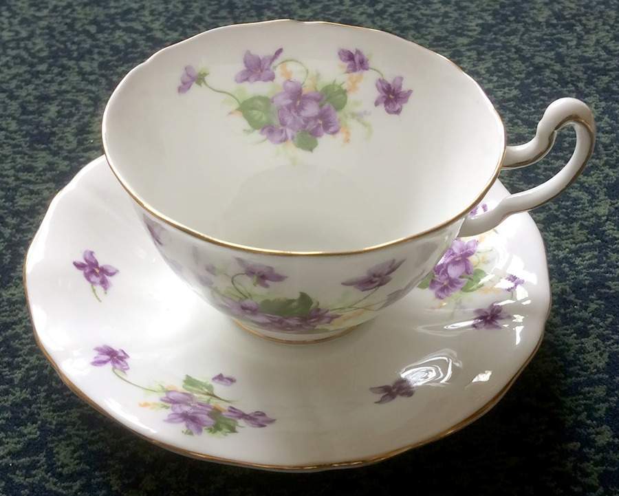 ADD27 Footed Cup & Saucer Set by Adderley-1