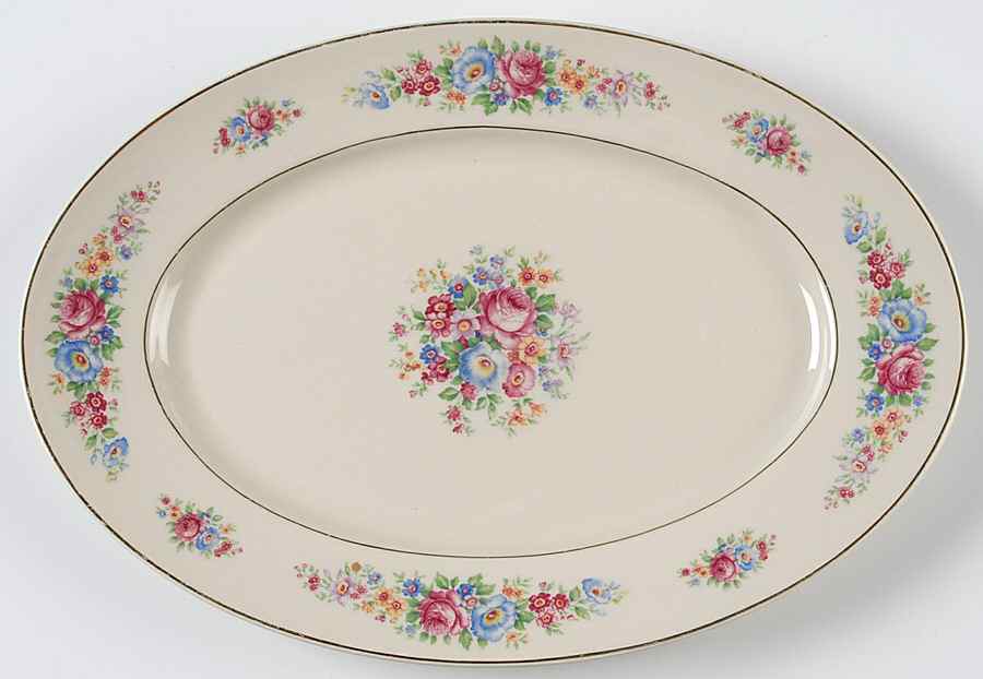 ARA64 11" Oval Serving Platter by Arabia of Finland-1