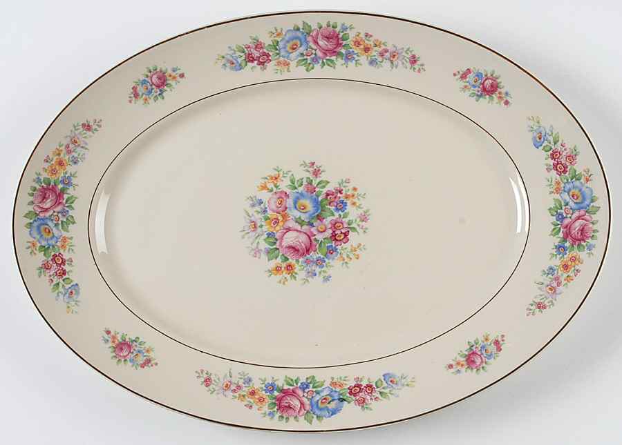 ARA64 14" Oval Serving Platter by Arabia of Finland-1