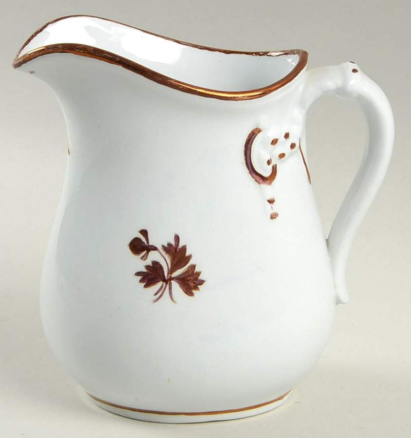 Tea Leaf (Smooth, Not Embossed Rim) Creamer by Anthony Shaw-1