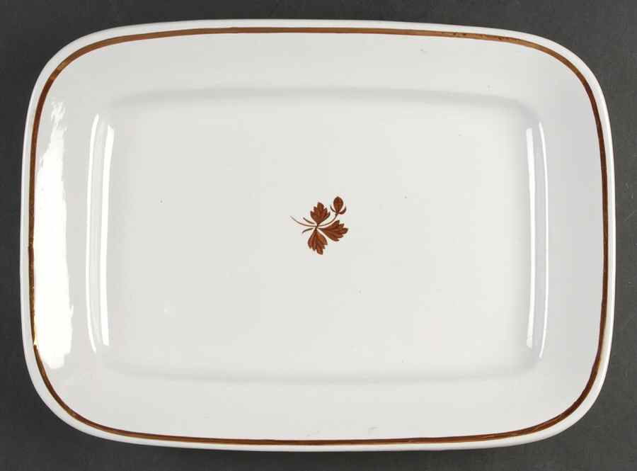 Tea Leaf (Smooth, Not Embossed Rim) 14" Rectangular Serving Platter by Anthony Shaw-1