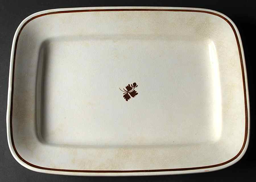 Tea Leaf (Smooth, Not Embossed Rim) 16" Rectangular Serving Platter by Anthony Shaw-1