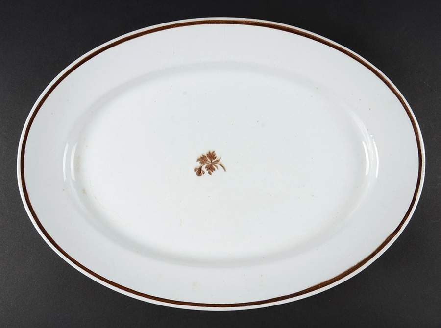 Tea Leaf (Smooth, Not Embossed Rim) 14" Oval Serving Platter by Anthony Shaw-1