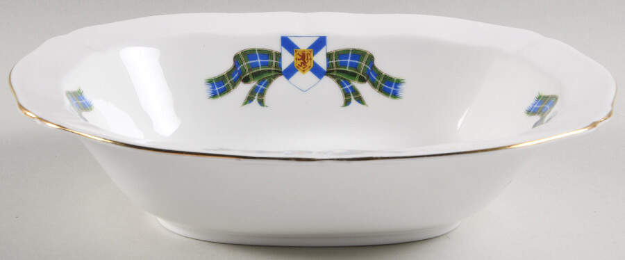 Nova Scotia Tartan 10" Oval Vegetable Bowl by Adderley-1