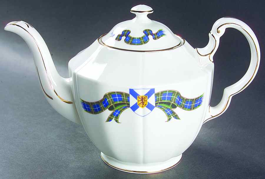 Nova Scotia Tartan Teapot & Lid by Adderley-1