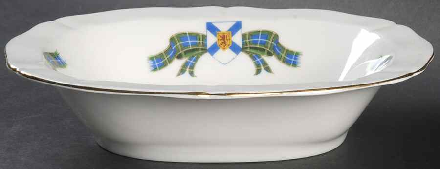 Nova Scotia Tartan 9" Oval Vegetable Bowl by Adderley-1