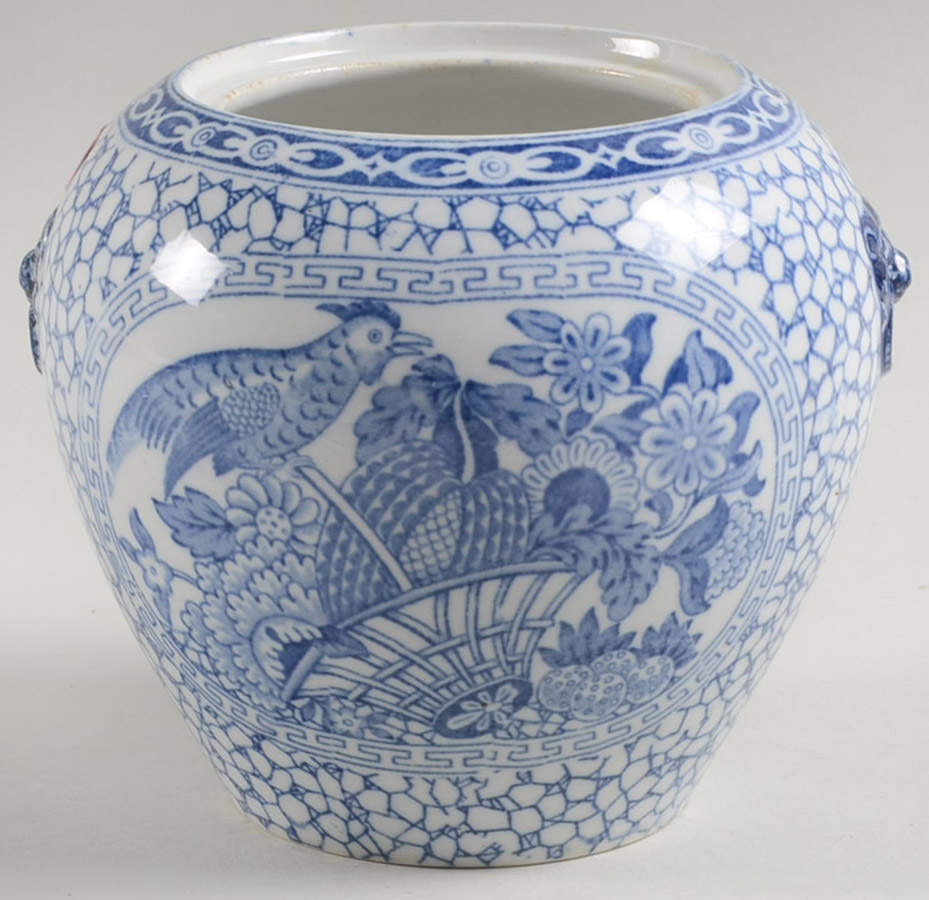 Chinese Bird Cranberry Bowl by Adams China-1