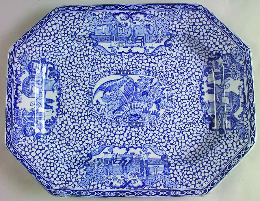 Chinese Bird 14" Oval Serving Platter by Adams China-1