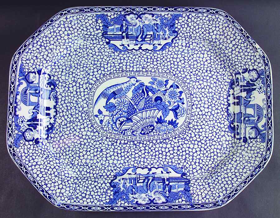 Chinese Bird 16" Oval Serving Platter by Adams China-1