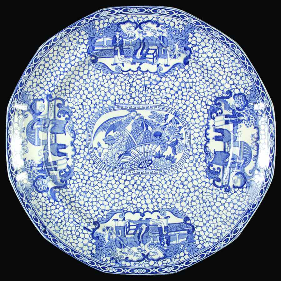 Chinese Bird 12" Chop Plate (Round Platter) by Adams China-1