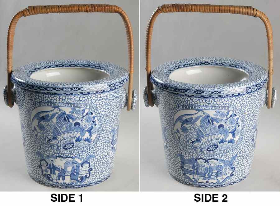Chinese Bird Slop Jar & Lid by Adams China-1