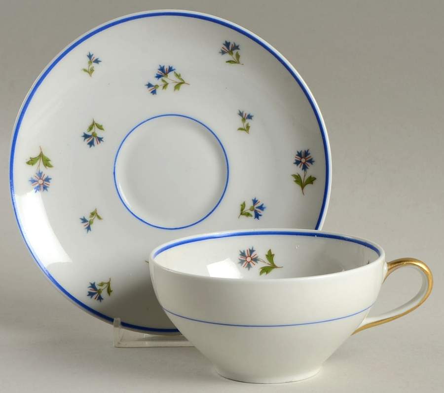 Bleuets Flat Cup & Saucer Set by Charles Ahrenfeldt-1