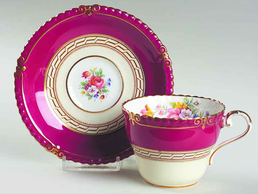 4868 Flat Cup & Saucer Set by John  Aynsley & Sons-1