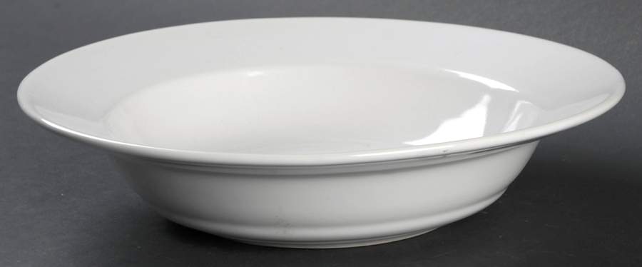 White Large Rim Soup Bowl by Alacarte-1