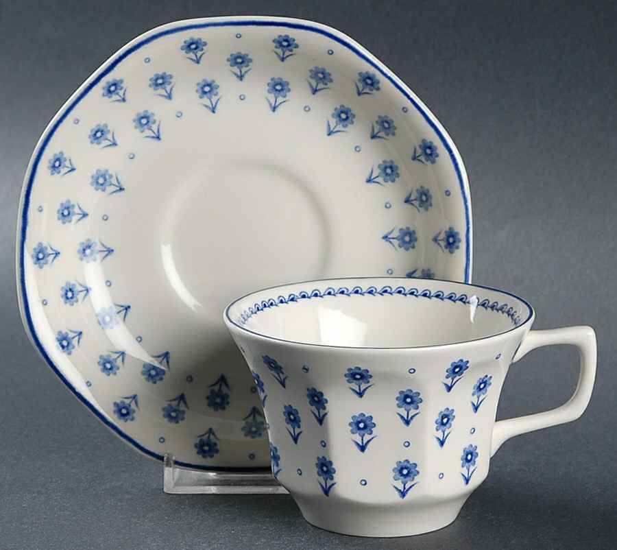 Daisy Flat Cup & Saucer Set by Adams China-1