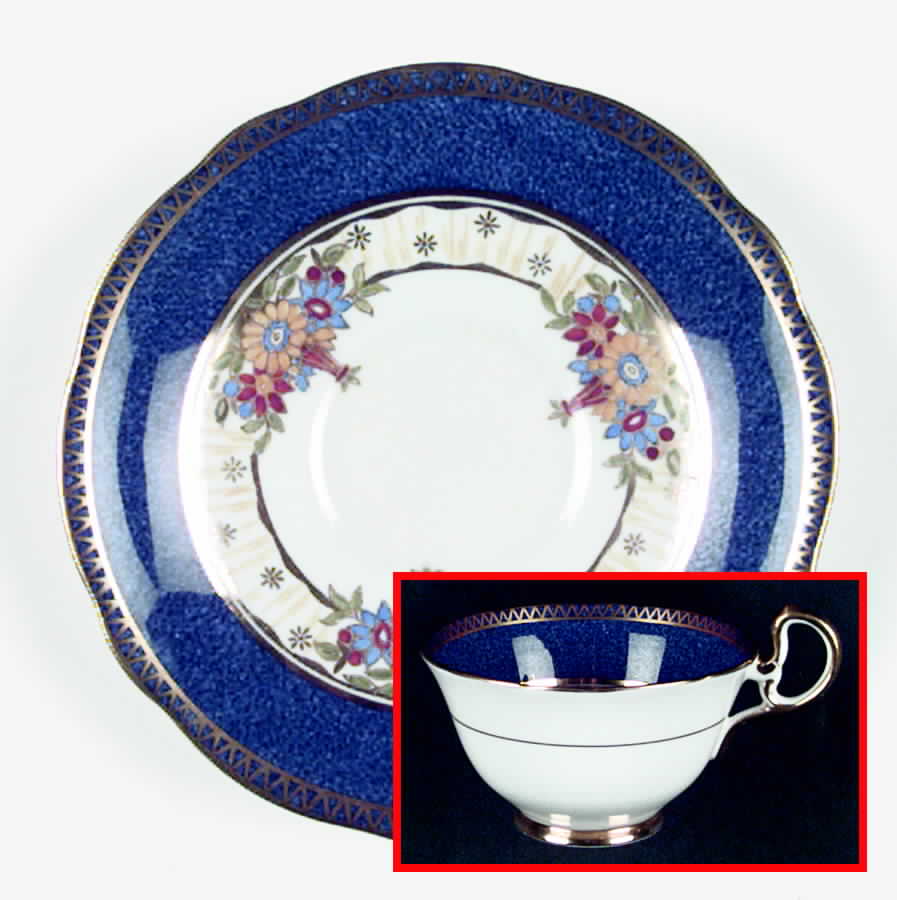 6730 (Scalloped) Footed Cup & Saucer Set by John  Aynsley & Sons-1
