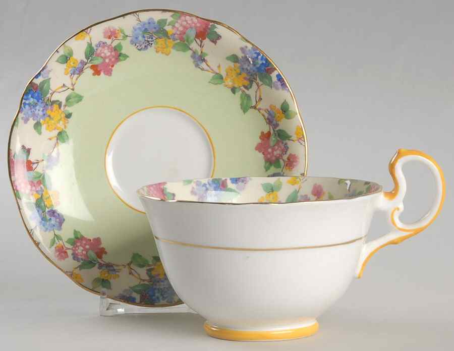 AYN64 Footed Cup & Saucer Set by John  Aynsley & Sons-1