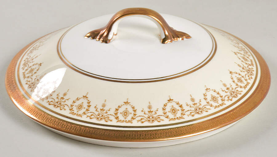 Gold Dowery Lid for Round Vegetable by John  Aynsley & Sons-1