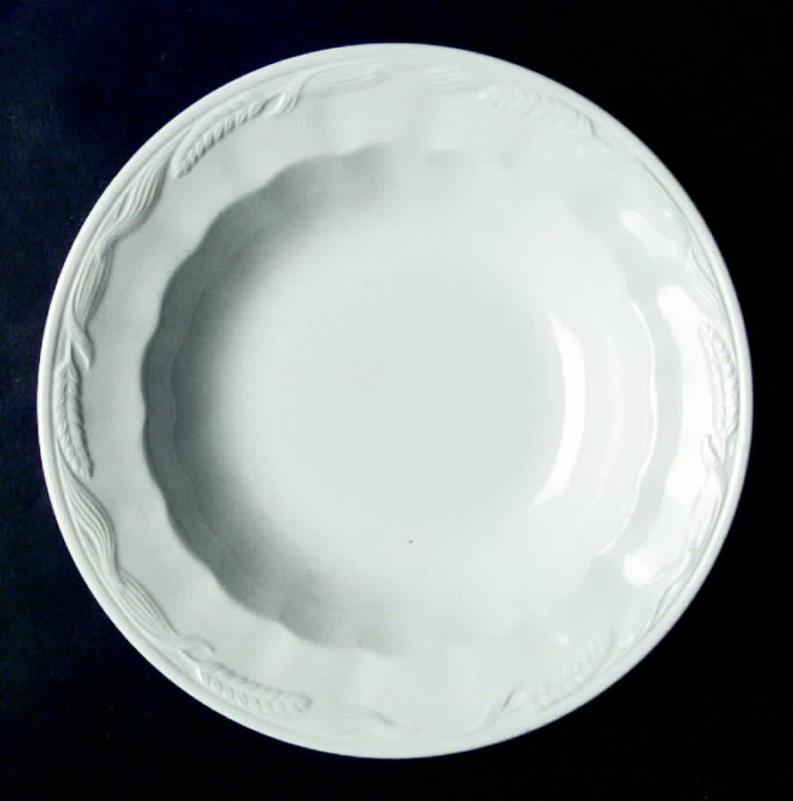 Ceres White Rim Soup Bowl by Adams China-1