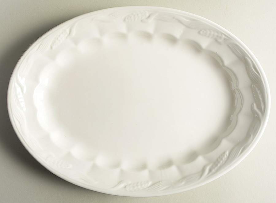 Ceres White 11" Oval Serving Platter by Adams China-1