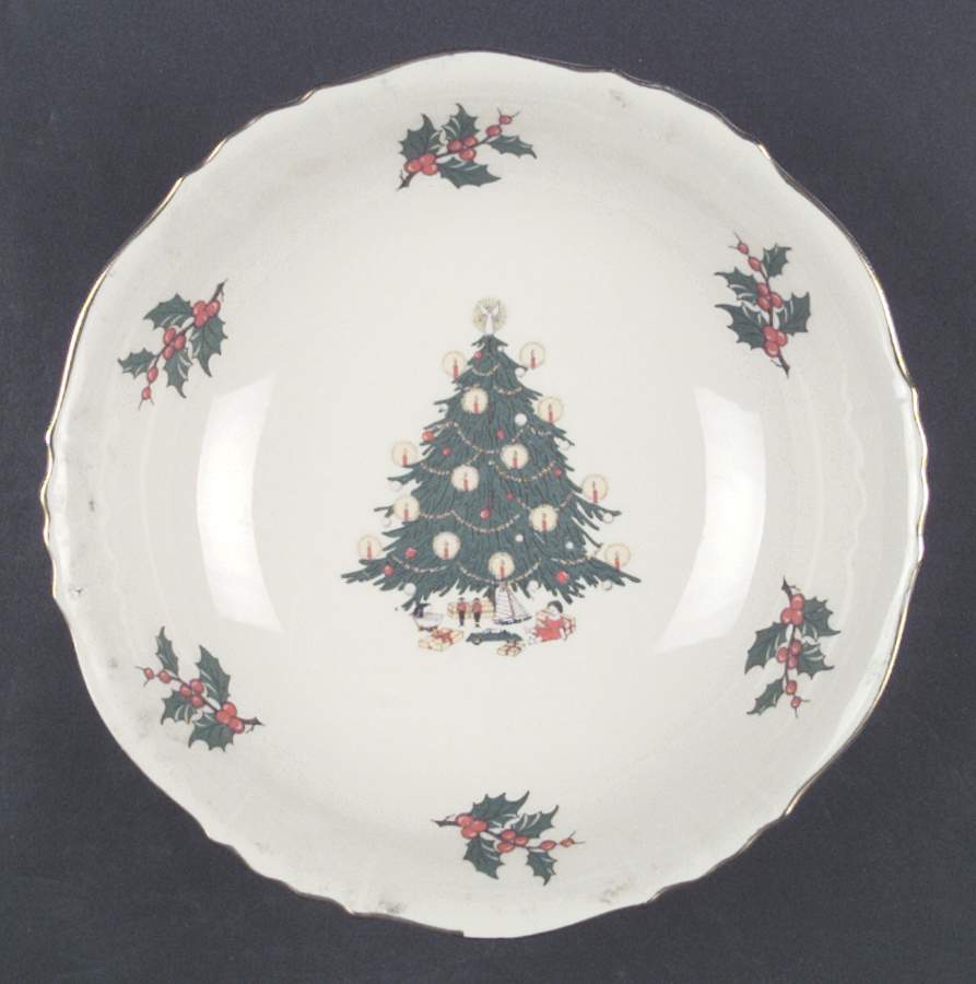 Merry Christmas 9" Round Vegetable Bowl by Atlas China (NY)-1