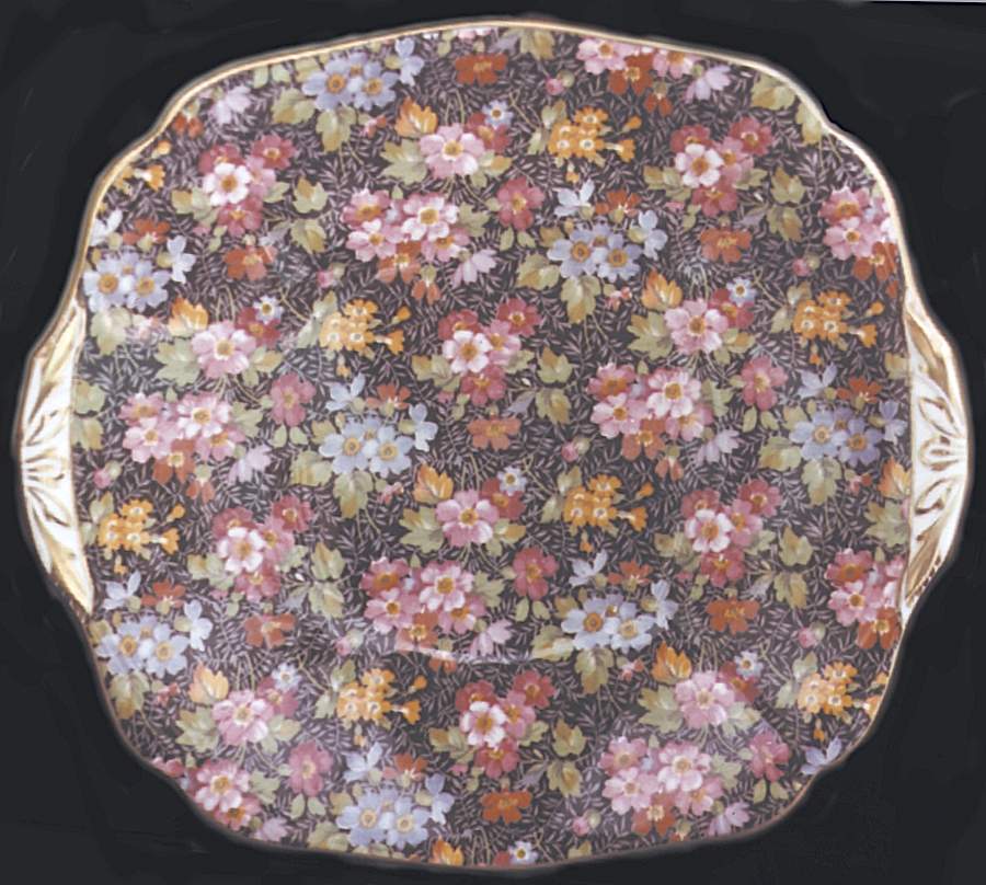 H732 Square Handled Cake Plate by Adderley-1
