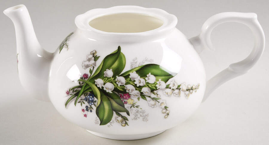Lily of The Valley Teapot No Lid by Adderley-1