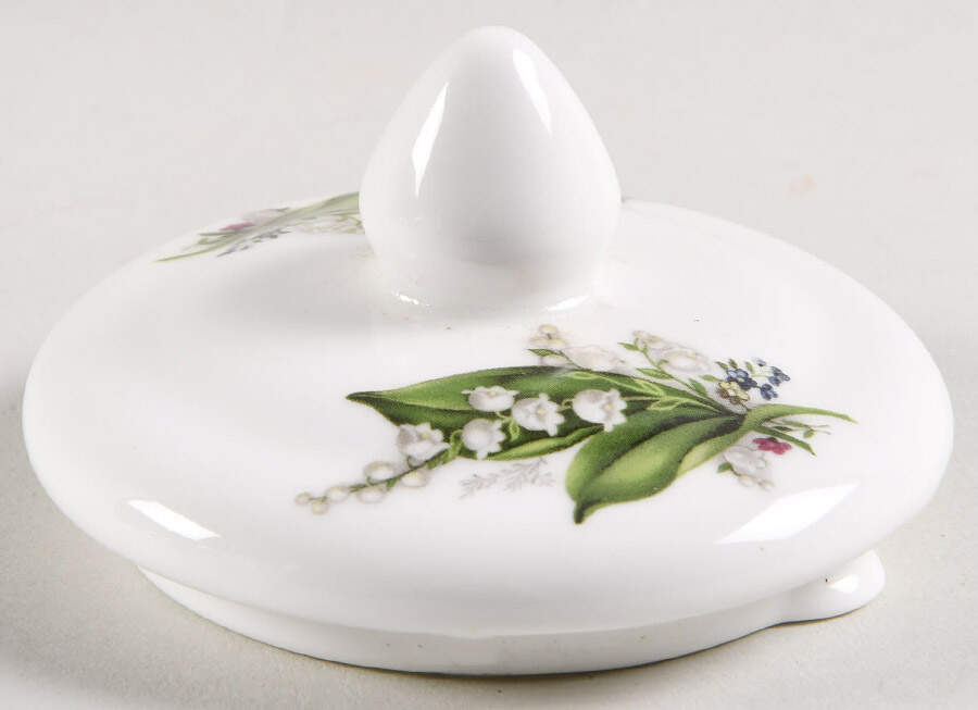Lily of The Valley Lid for Teapot by Adderley-1