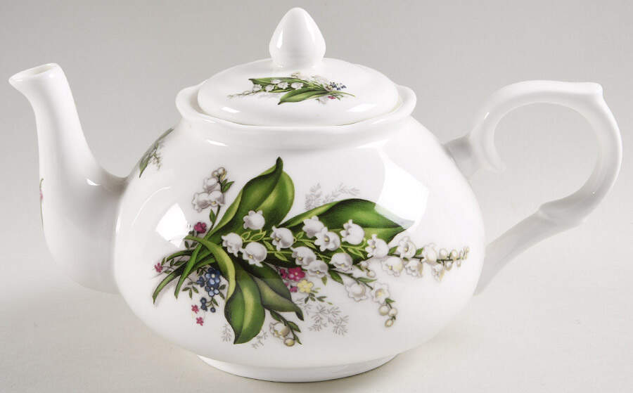 Lily of The Valley Teapot & Lid by Adderley-1