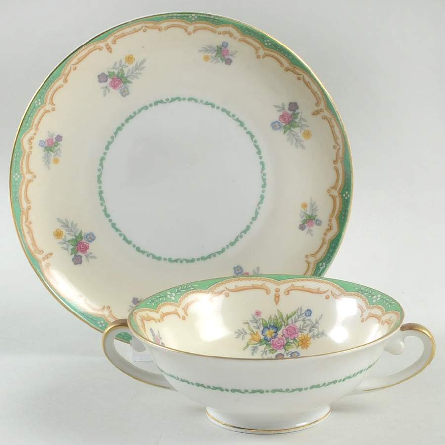 ALT235 Footed Cream Soup Bowl & Saucer Set by Altrohlau-1