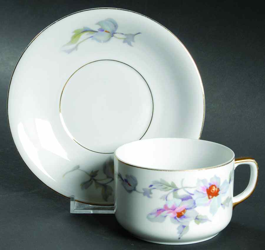 AIH7 Flat Cup & Saucer Set by AICH (Czech)-1
