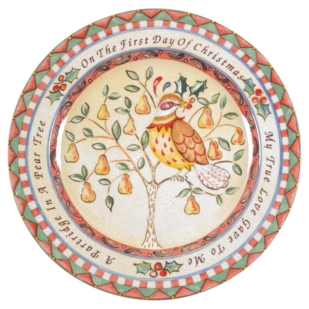 Twelve Days of Christmas Salad Plate by 222 Fifth (PTS)-1