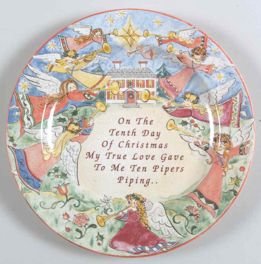 Twelve Days of Christmas Salad Plate by 222 Fifth (PTS)-1