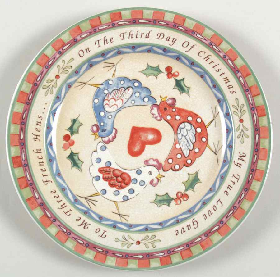 Twelve Days of Christmas Salad Plate by 222 Fifth (PTS)-1