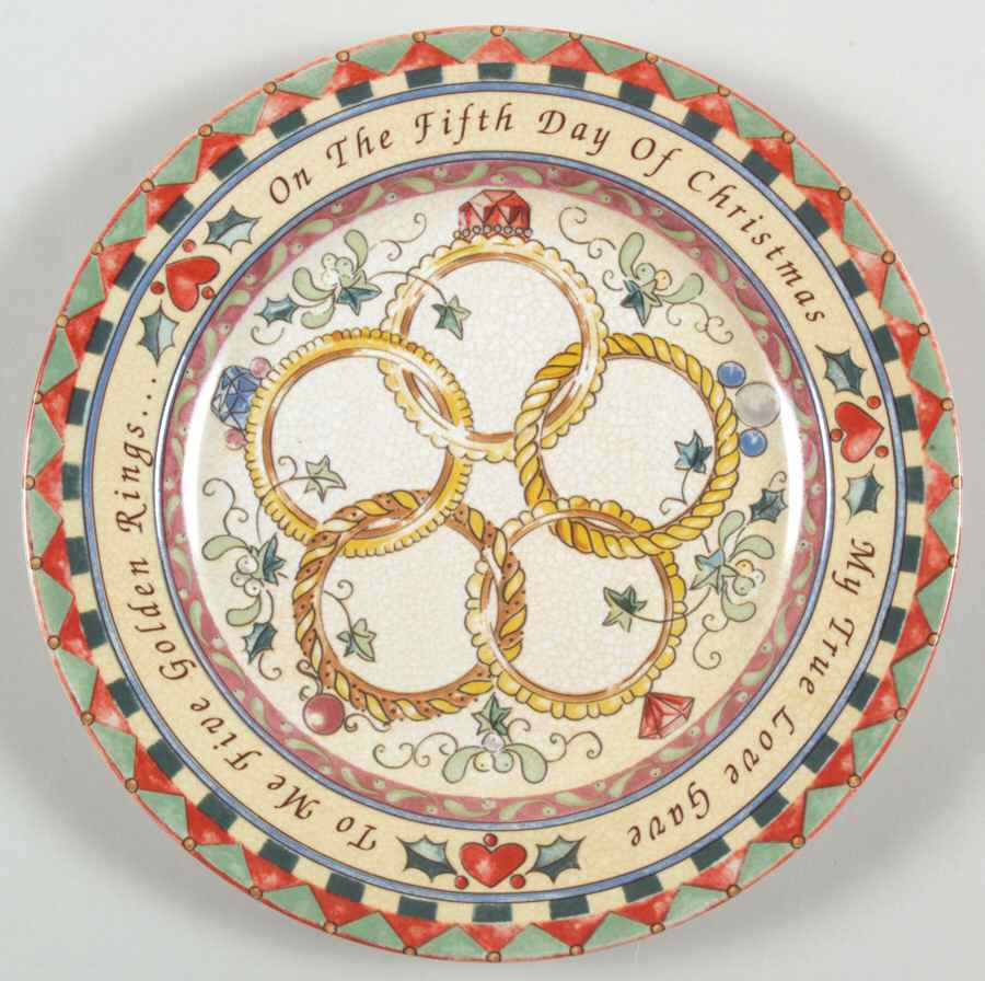 Twelve Days of Christmas Salad Plate by 222 Fifth (PTS)-1