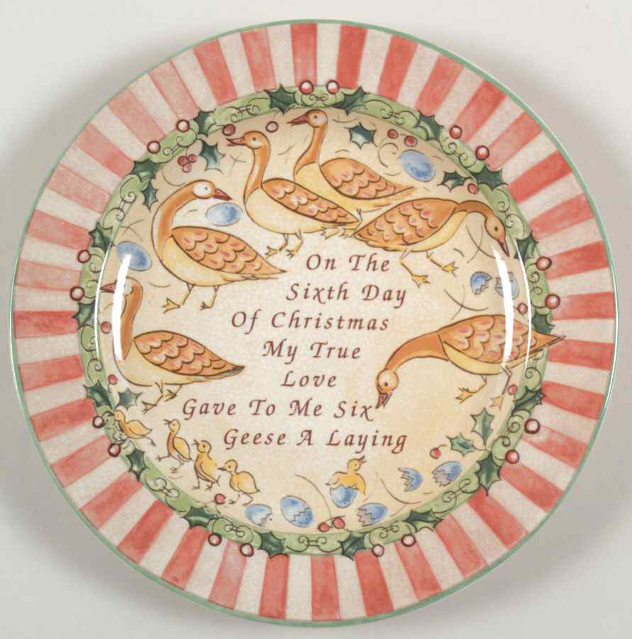 Twelve Days of Christmas Salad Plate by 222 Fifth (PTS)-1