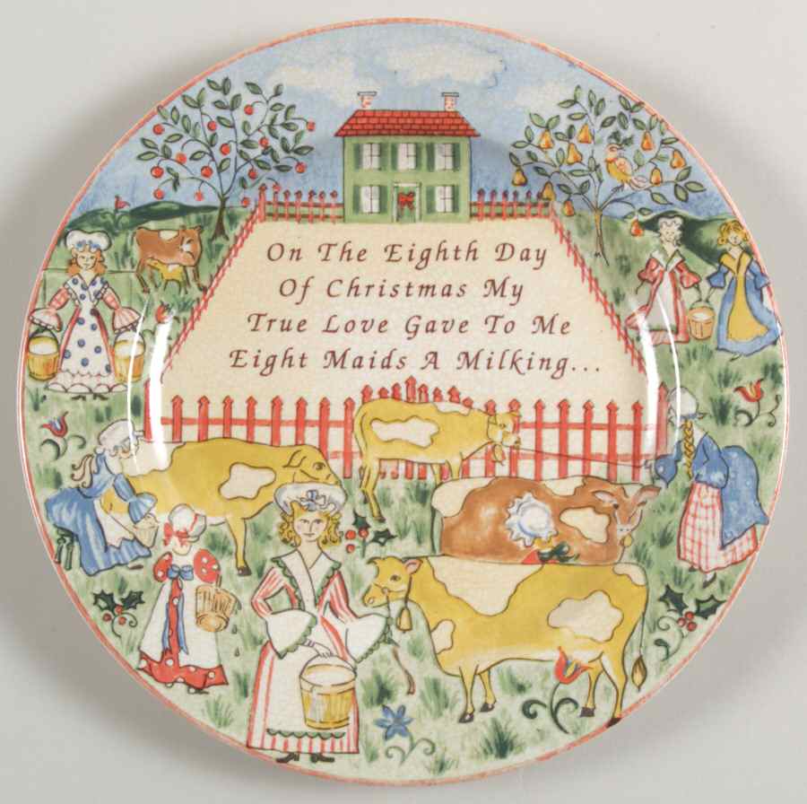 Twelve Days of Christmas Salad Plate by 222 Fifth (PTS)-1