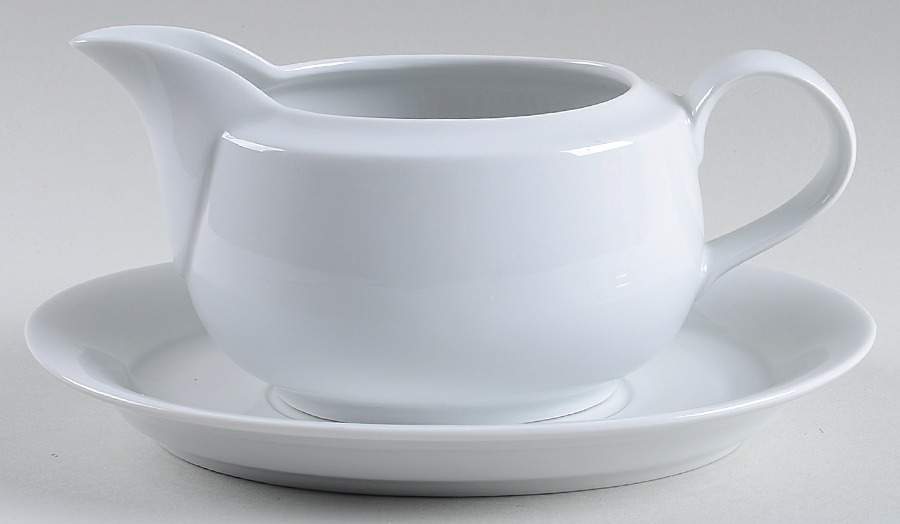 ALF8 Gravy Boat & Underplate by Alfoldi Porcelin-1
