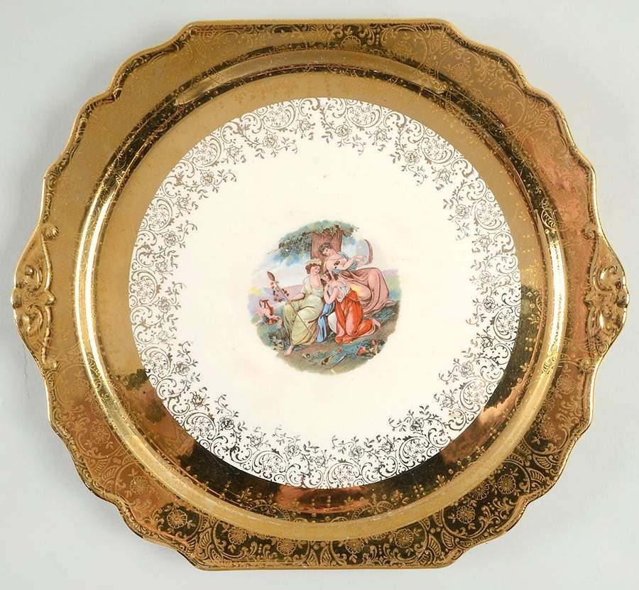 ATA7 Square Handled Cake Plate by Atlas China Co-1