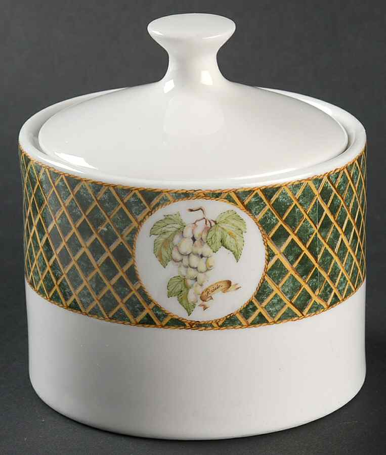 Lattice Fruit Sugar Bowl & Lid by American Atelier-1