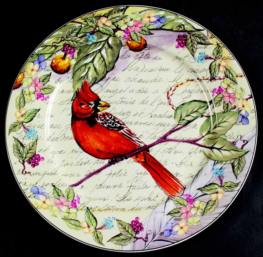 Morning Song Dinner Plate by American Atelier-1