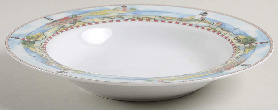 Signals Rim Soup Bowl by American Atelier-1