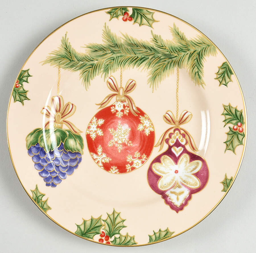 Ornaments Salad/Dessert Plate by American Atelier-1