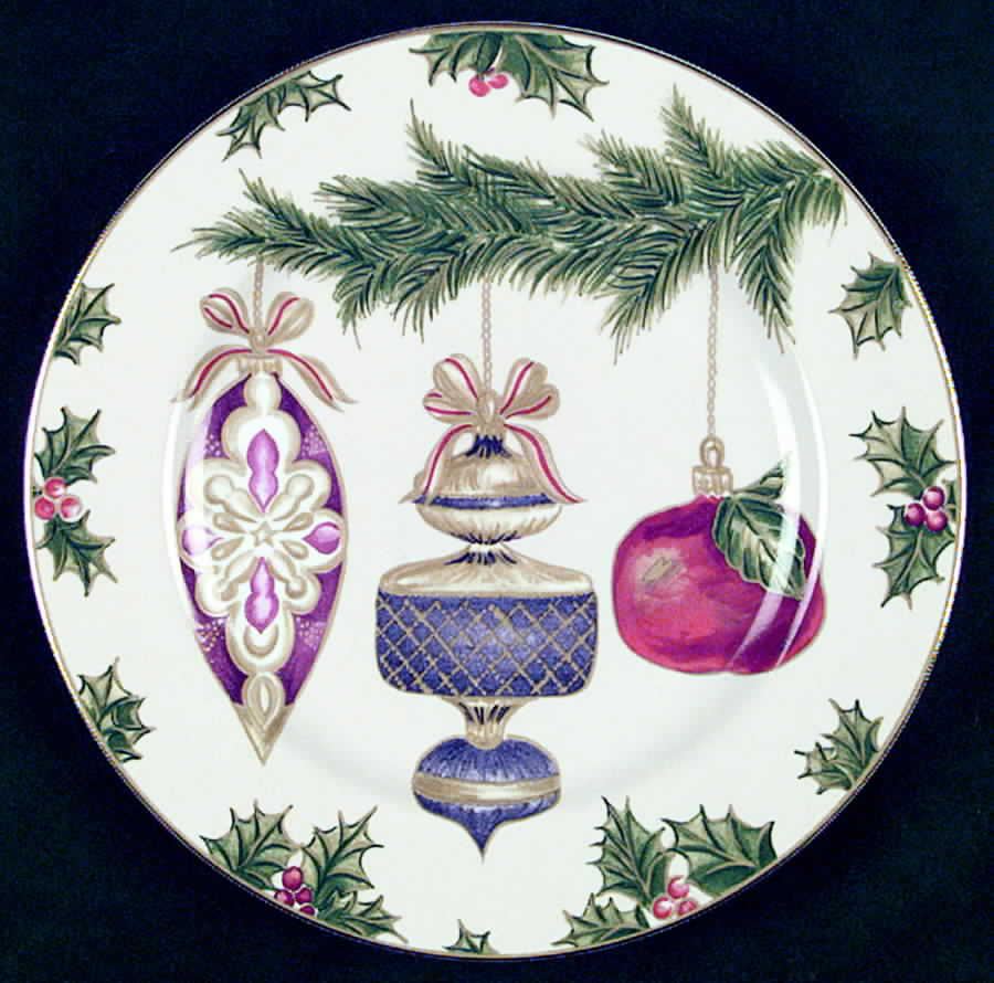 Ornaments Salad/Dessert Plate by American Atelier-1