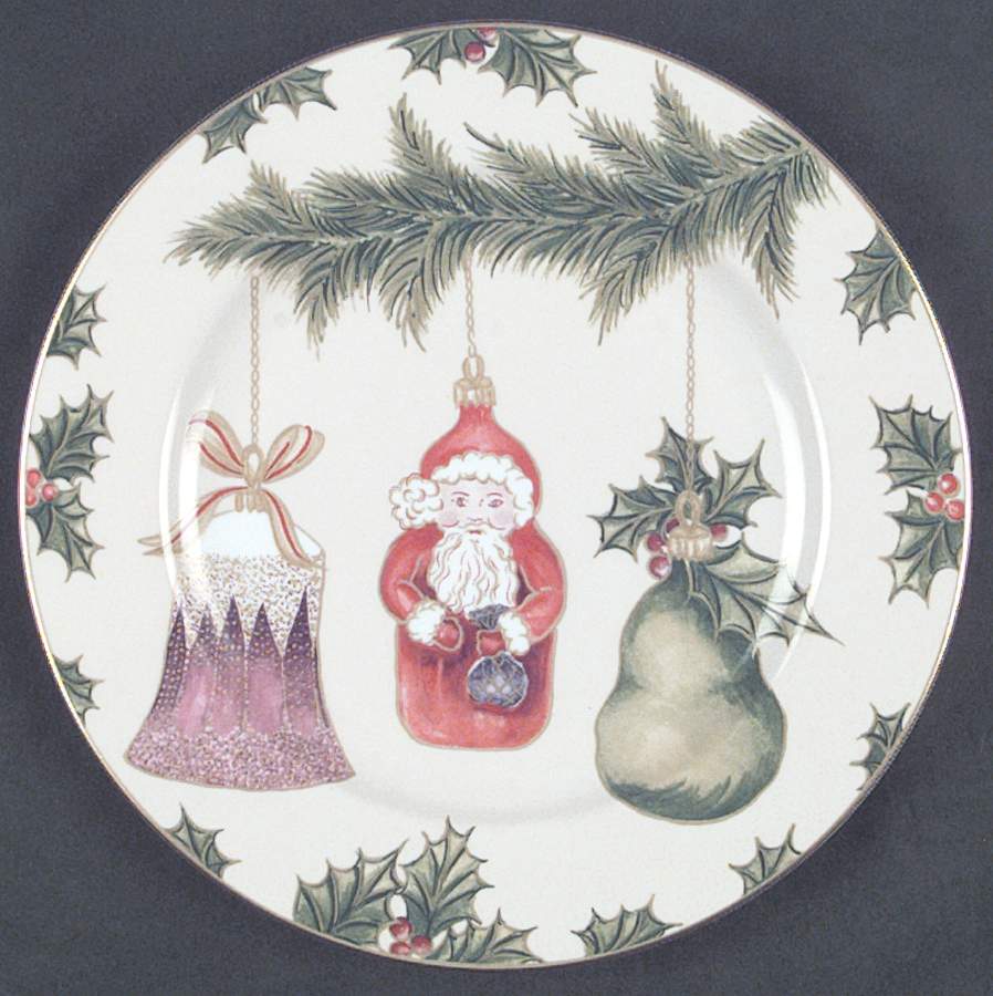 Ornaments Salad/Dessert Plate by American Atelier-1